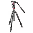 Manfrotto Befree live aluminium állvány tekerős lábzárral, fluid fejjel (MVKBFRT-LIVE)
