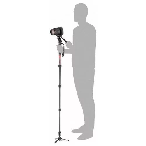 Manfrotto Element MII Video Monopod Alumínium kit Fluid Fejjel (MVMELMIIA4LIVE)