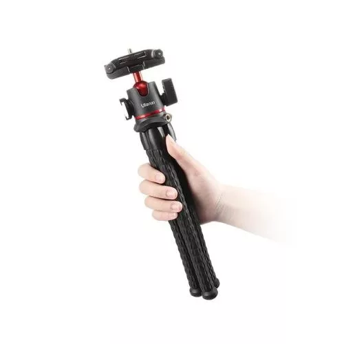 Ulanzi Octopus MT-33 hajlítható lábú állvány gömbfejjel, telefon adapter, vakupapucs, 1/4" bemenet