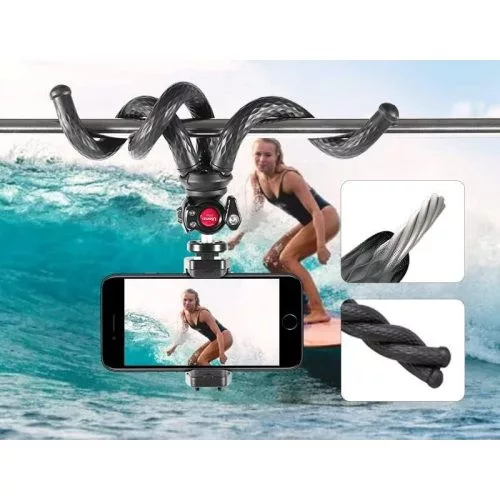 Ulanzi FT-01 flexibilis, hajlítható lábú állvány, mobil telefon adapterrel