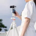 Ulanzi Ombra YING utazó állvány, 158cm max mag, 8kg teherbírás, arca swiss, telefontartó (fehér)