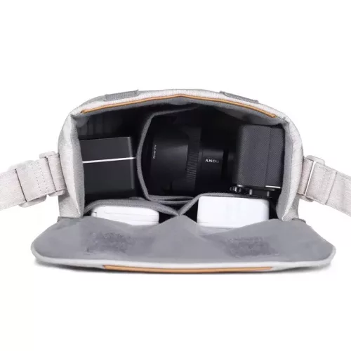 Ulanzi B011 ultrakönnyű fotós oldaltáska 3-4 liter vízlepergető szövet - világos szürke