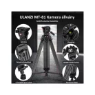 Ulanzi MT-81, T080GBB1 nagy teherbírású videó állvány, fluid videófejjel