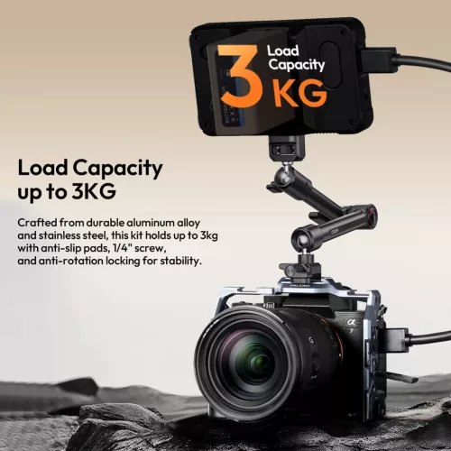 Ulanzi HD02 multi funkionális super clamp, satu + magic arm