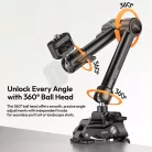 Ulanzi HD02 multi funkionális super clamp, satu + magic arm