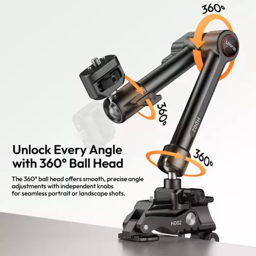 Ulanzi HD02 multi funkionális super clamp, satu + magic arm
