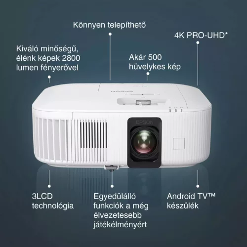 Epson EH-TW6250 4K PRO-UHD projektor Android TV-vel 