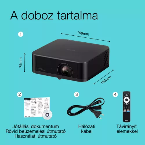Epson EF-62B 4K Pro UHD mini smart ledprojektor