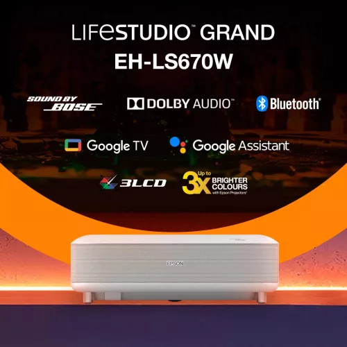 Epson EH-LS670W 4K PRO-UHD ultrarövid okos lézerprojektor