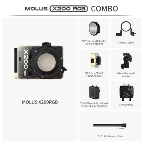 Zhiyun Molus LED X200 RGB Cob Light Combo 